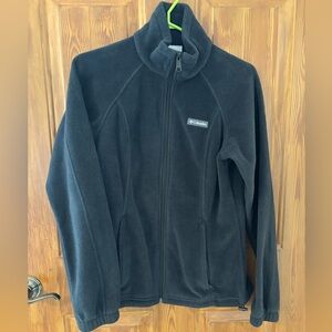 Columbia Black Full-Zip Fleece Jacket with Logo